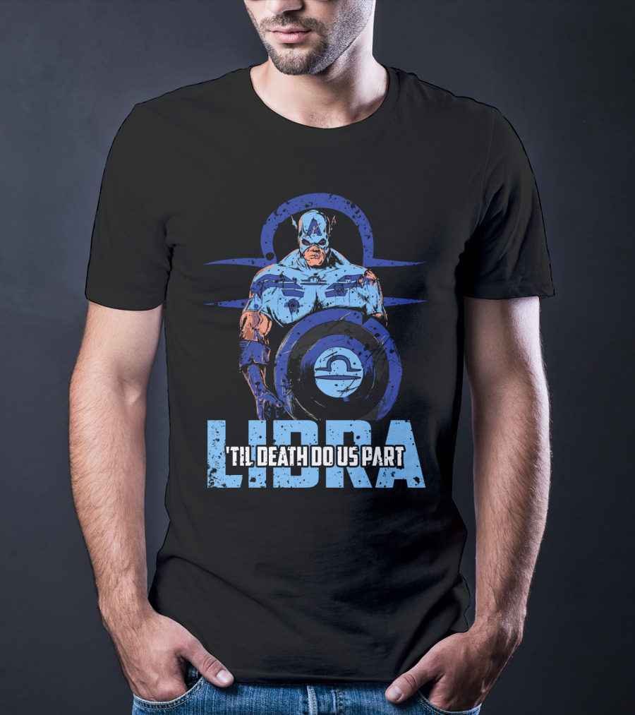 Captain American Zombie Libra Marvel 'Til Death Do Us Part T-Shirt