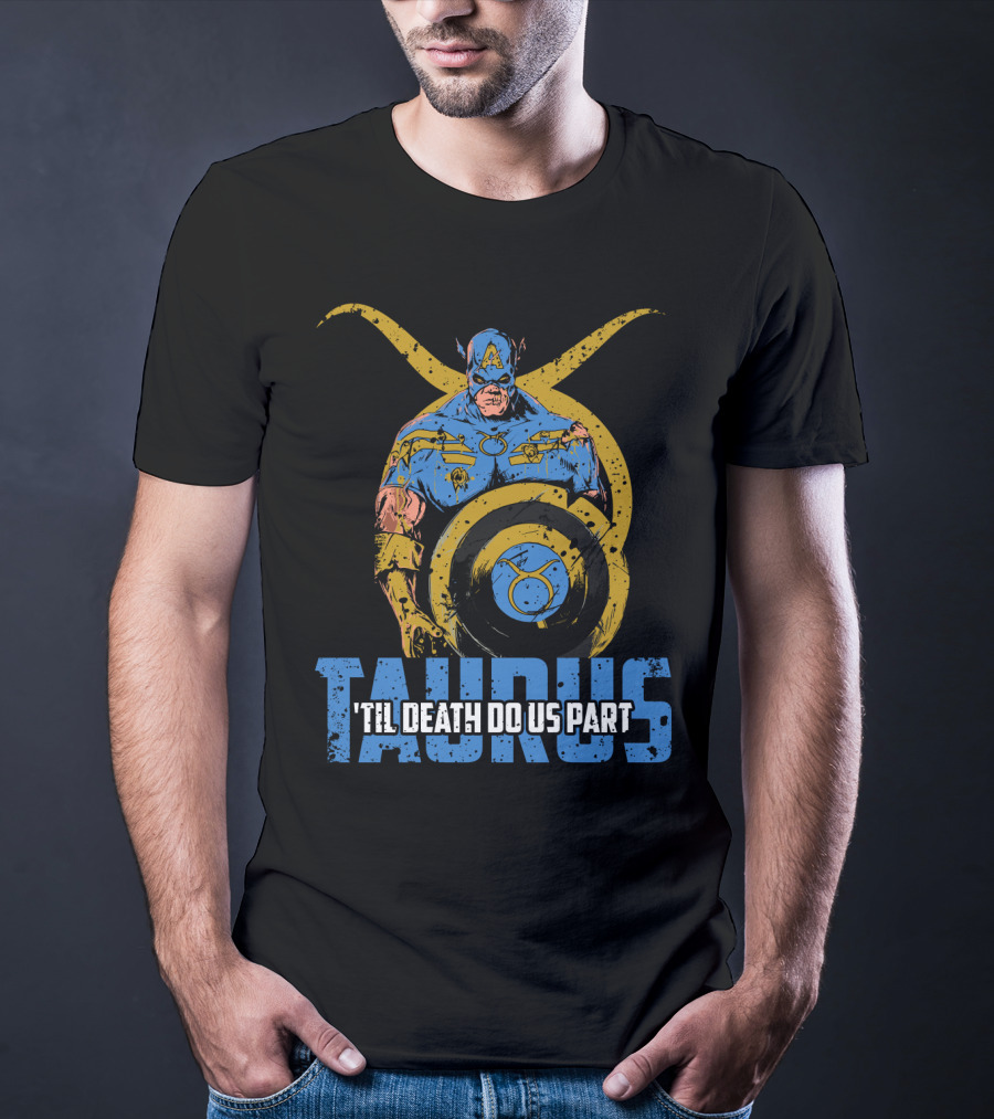 Taurus Captain American Zombie 'Til Death Do Us Part Marvel T-Shirt