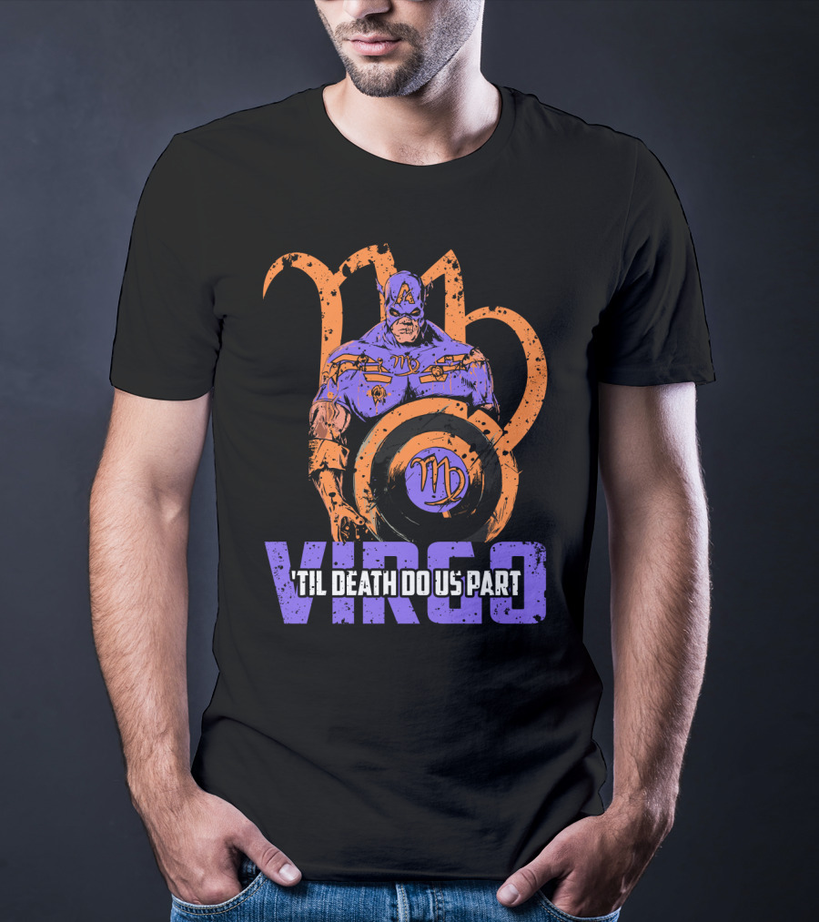 Virgo Captain America 'Til Death Do Us Part Marvel Zombie T-Shirt