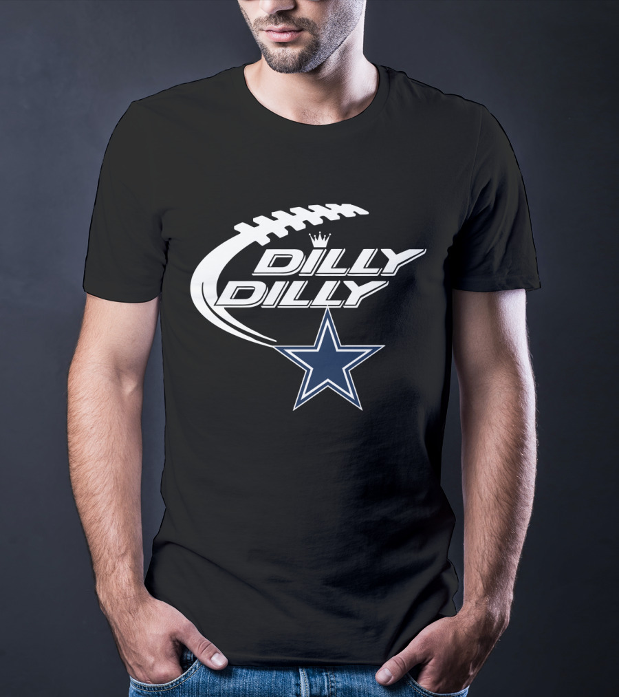 Dallas Cowboys Dilly Dilly Bud Light Star Football Crown T-Shirt