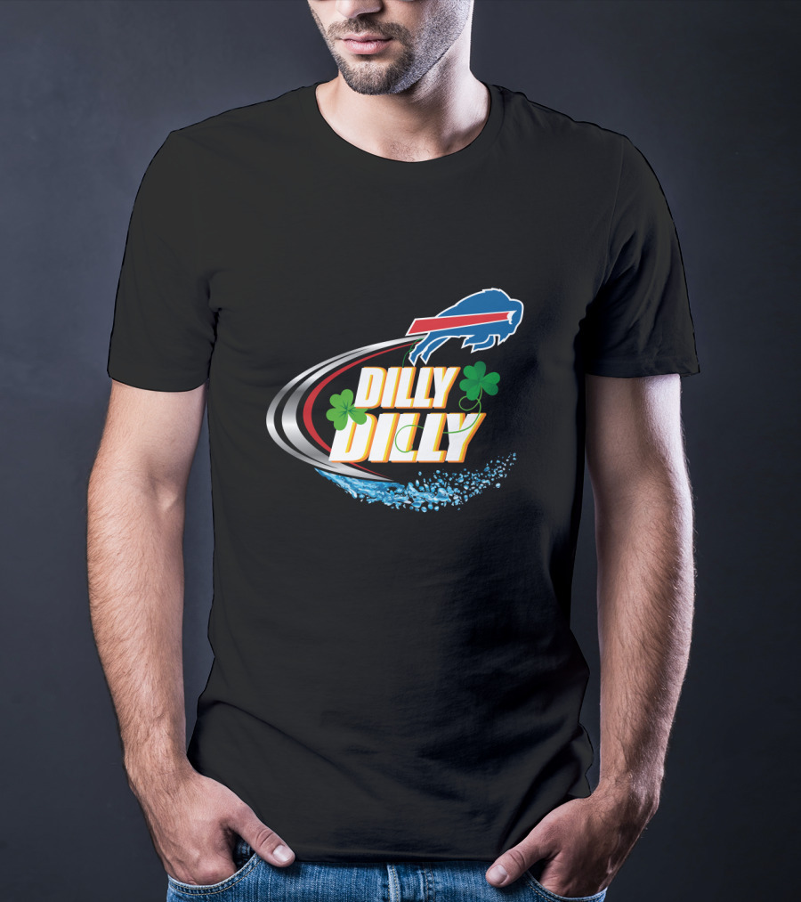 Dilly Dilly Buffalo Bills Shamrocks Football Splash T-Shirt
