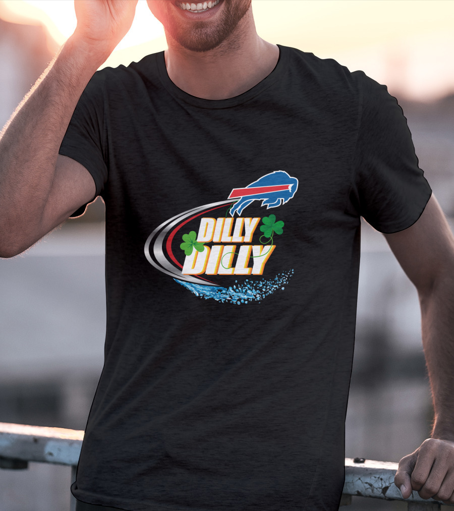 Dilly Dilly Buffalo Bills Shamrocks Football Splash T-Shirt