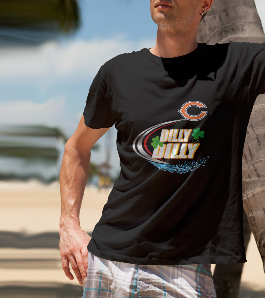 Dilly Dilly Chicago Bears Irish Shamrock Splash T-Shirt