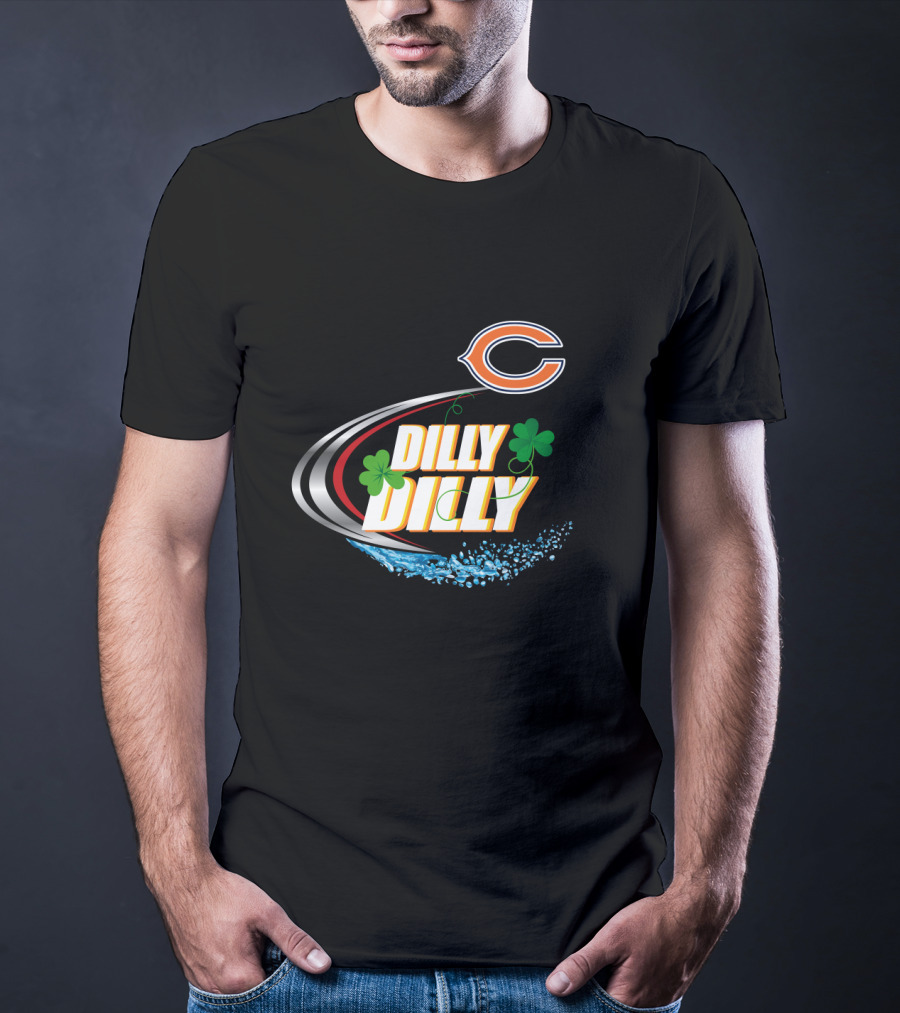 Dilly Dilly Chicago Bears Irish Shamrock Splash T-Shirt
