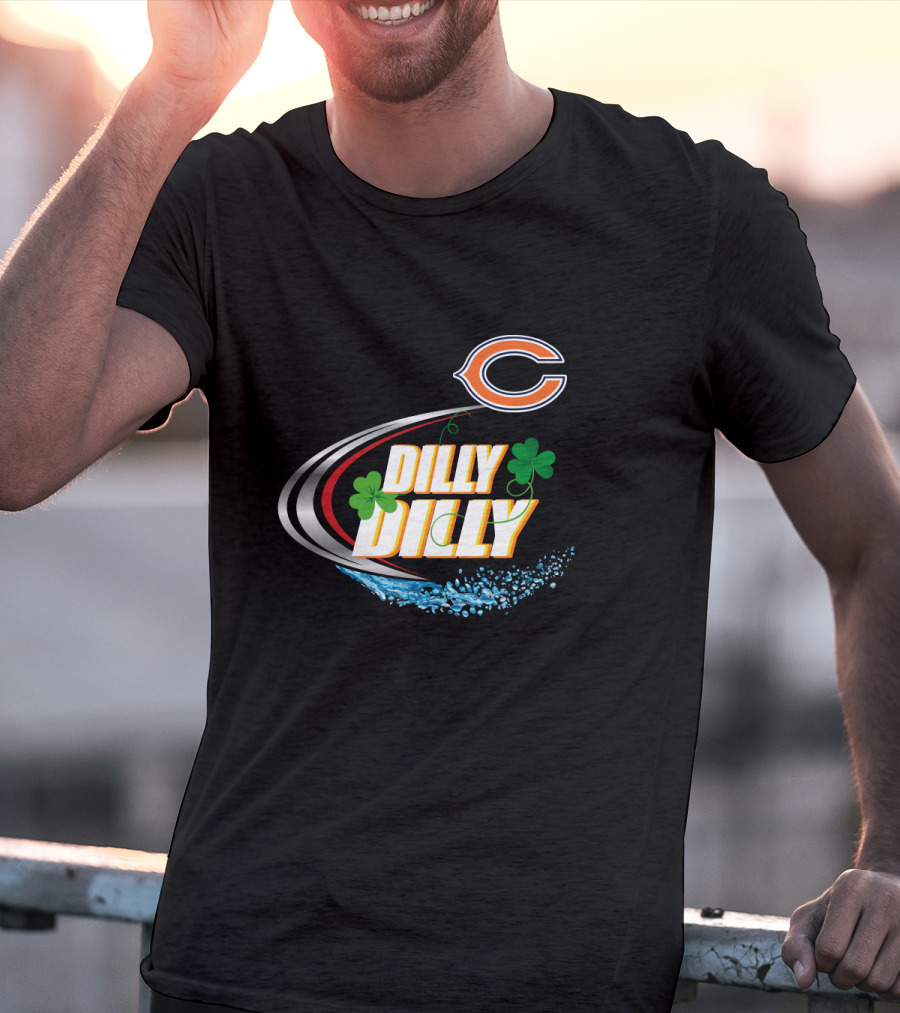 Dilly Dilly Chicago Bears Irish Shamrock Splash T-Shirt