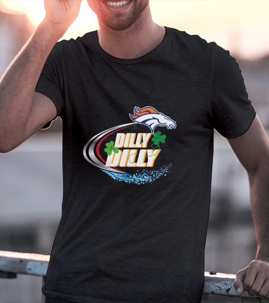 Dilly Dilly Denver Broncos Shamrock Splash T-Shirt