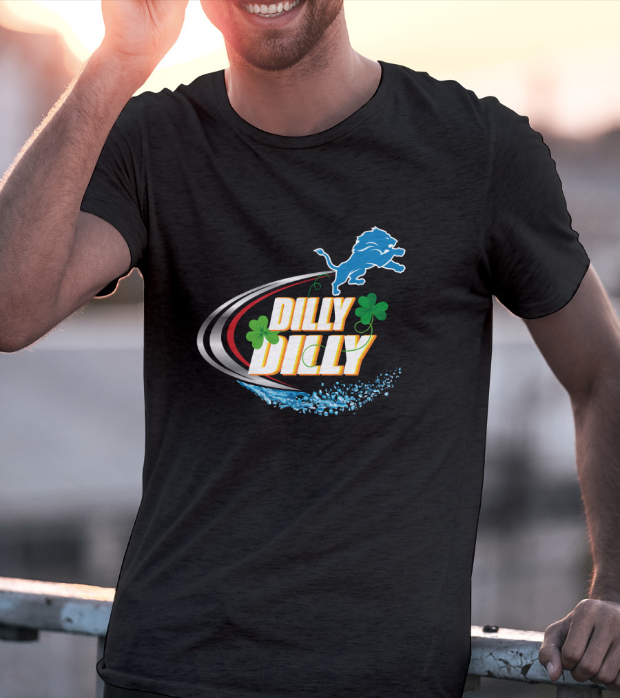 Dilly Dilly Detroit Lions Shamrock Splash T-Shirt