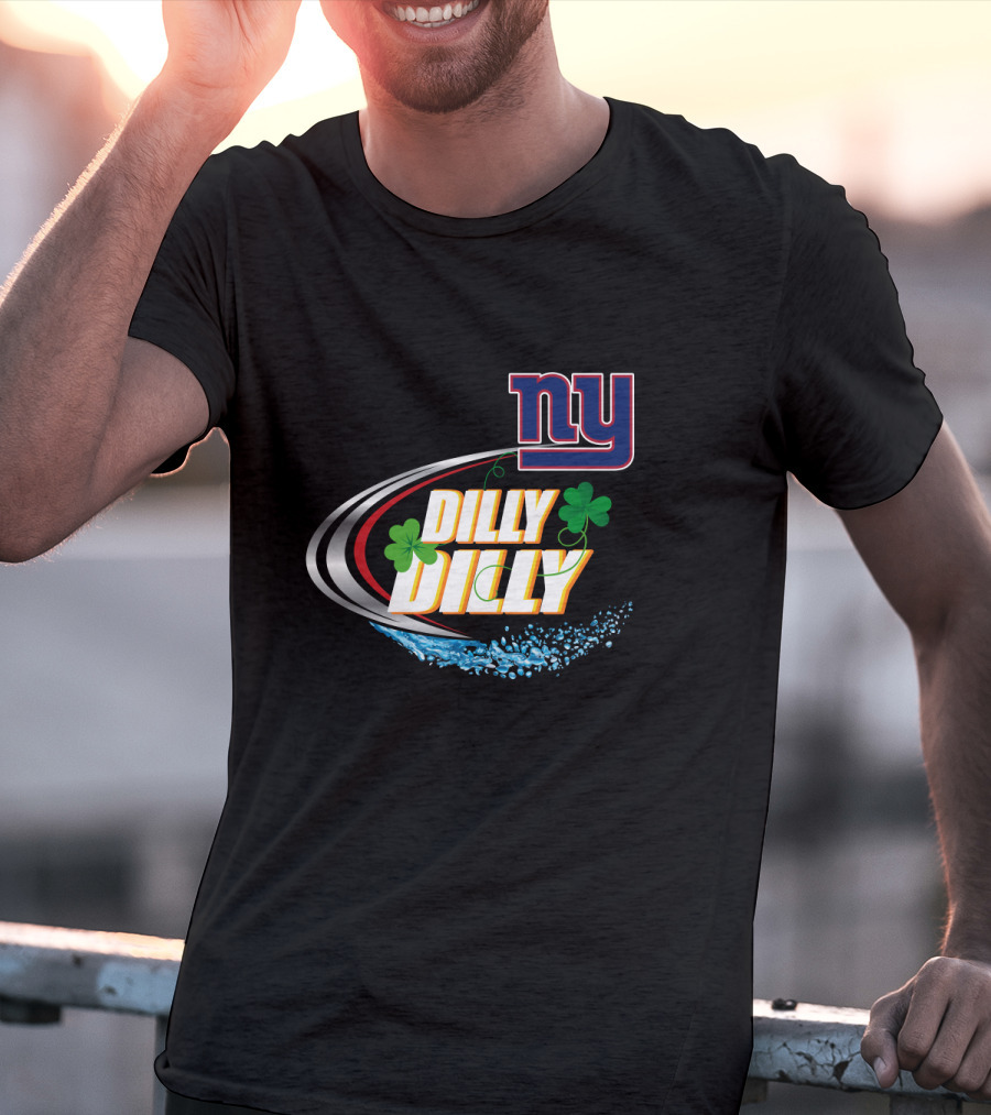 Ny Dilly Dilly New York Giants Shamrock Splash T-Shirt