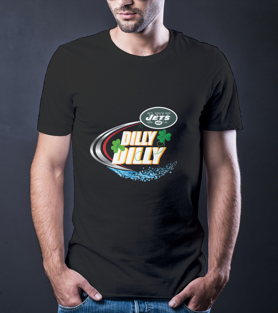 Dilly Dilly New York Jets Shamrock Splash T-Shirt