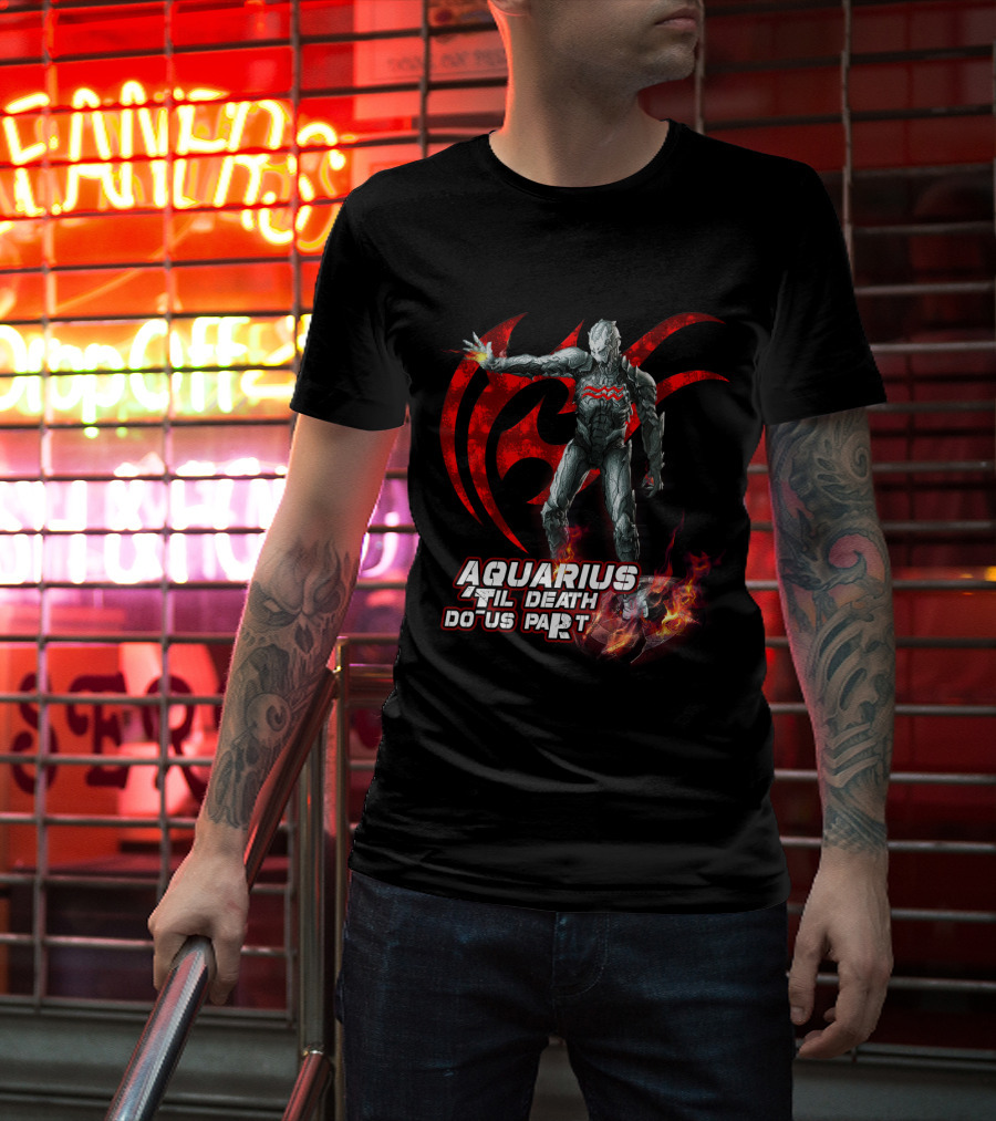Aquarius Til Death Do Us Part Ultron Fire Symbol Marvel Fans T-Shirt