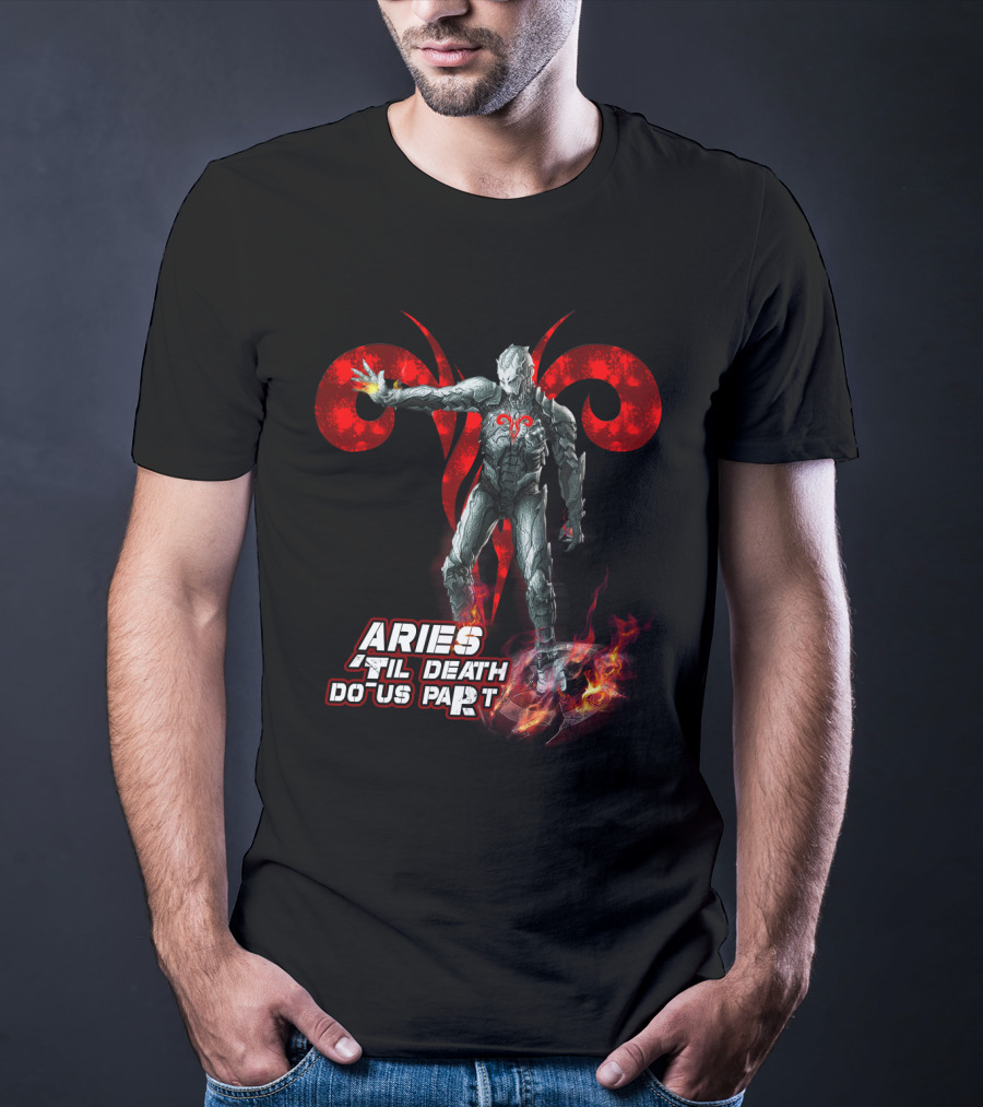 Aries Until Death Do Us Part Iron Man Ultron Marvel Fans T-Shirt