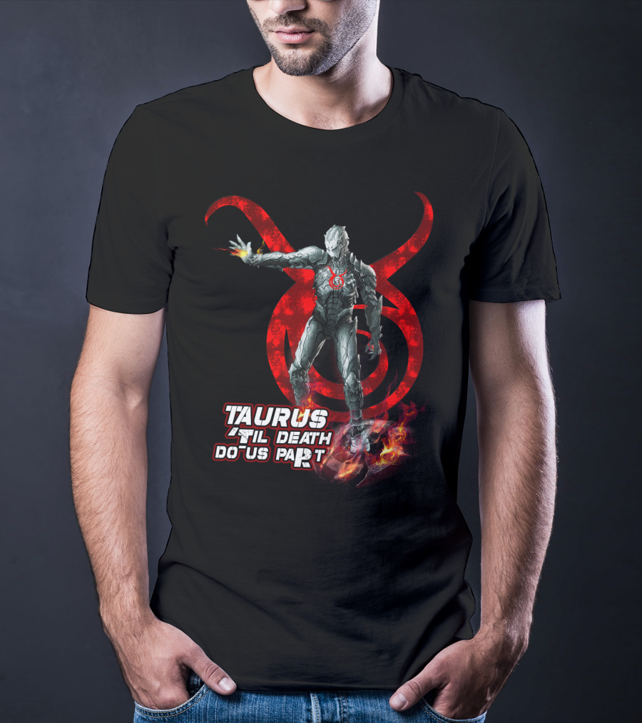 Taurus Until Death Do Us Part Red Symbol Iconic Character Marvel Fans T-Shirt