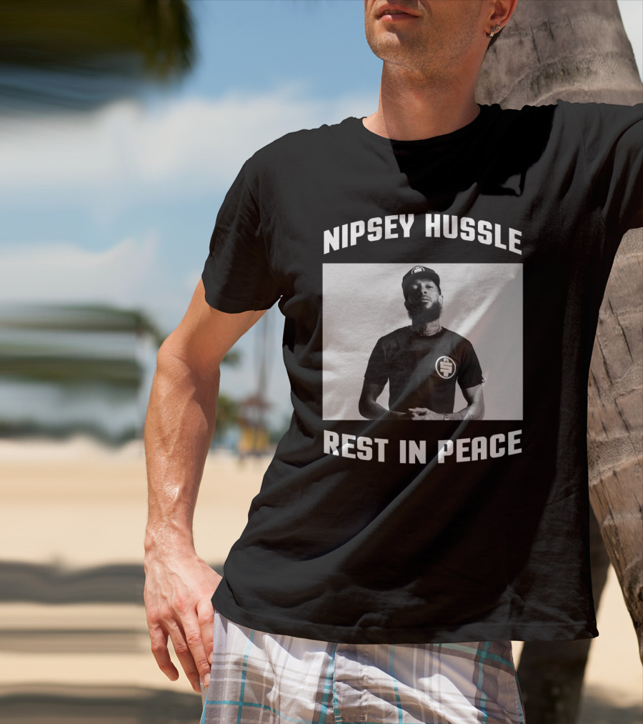 Nipsey Hussle Rest In Peace Memorial Tribute With Iconic Cap T-Shirt
