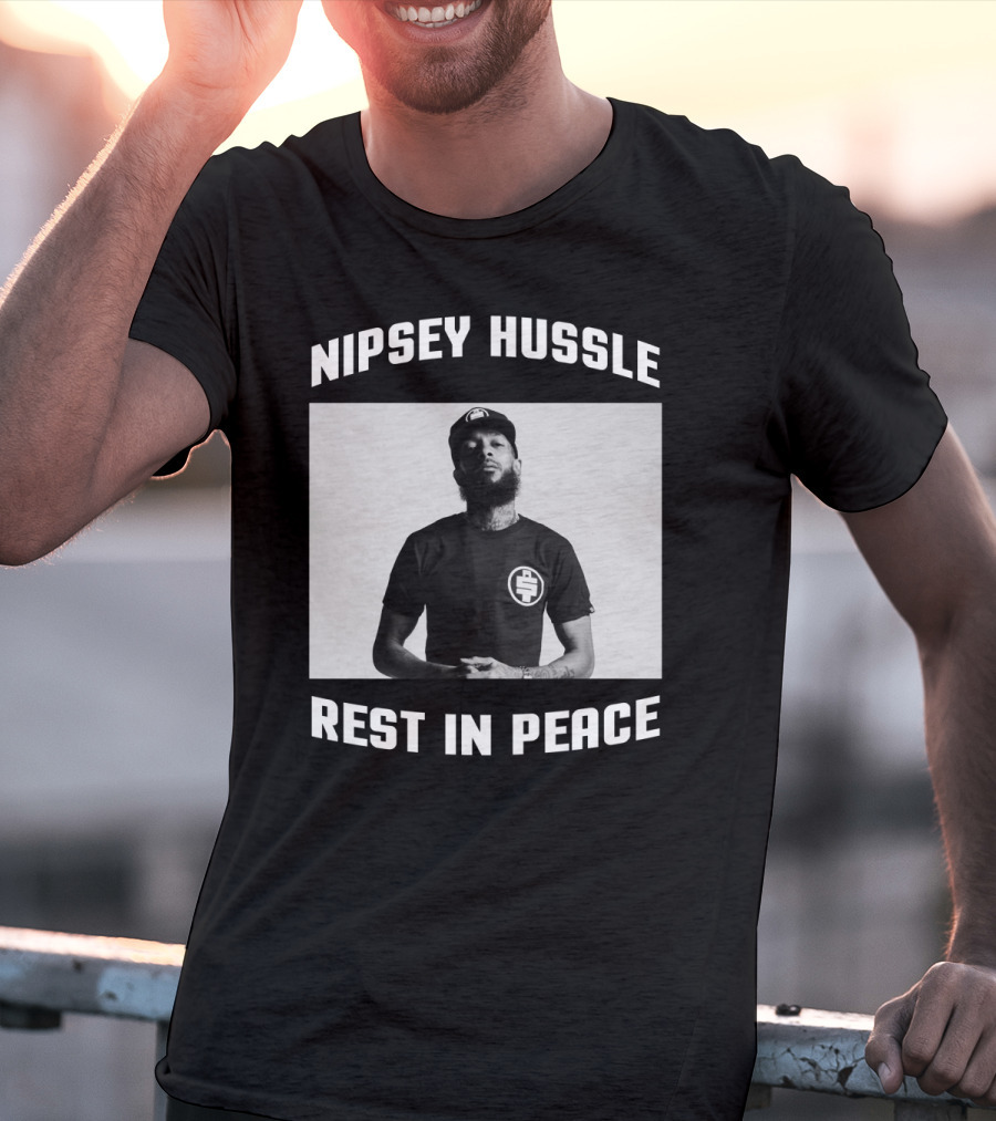 Nipsey Hussle Rest In Peace Memorial Tribute With Iconic Cap T-Shirt