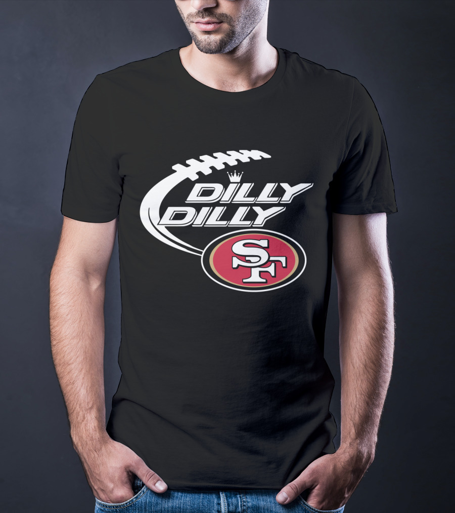 San Francisco 49ers Dilly Dilly Bud Light Football T-Shirt