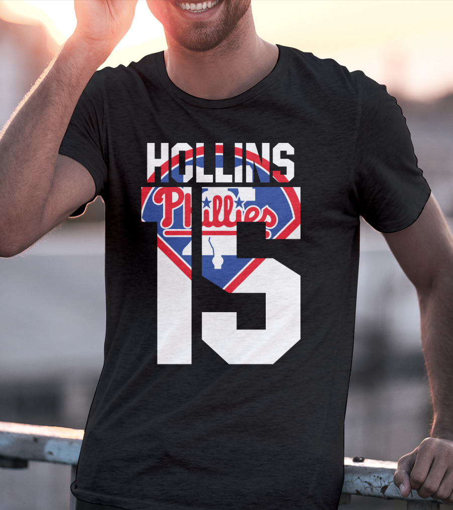 Hollins 15 Philadelphia Phillies 1993 Baseball Team T-Shirt