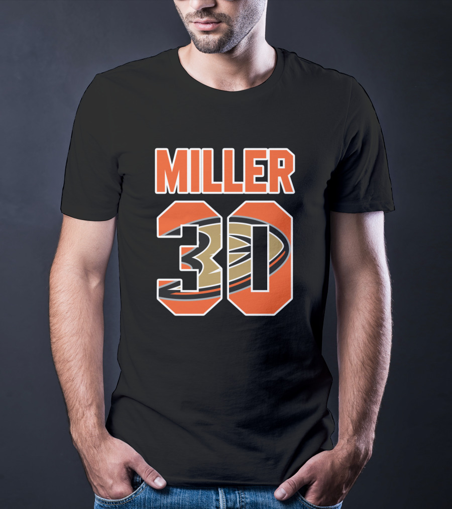 Miller Anaheim Ducks 30 NHL Hockey Ryan T-Shirt