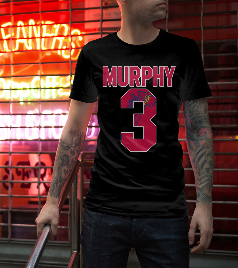 Atlanta Braves Dale Murphy Number 3 Jersey With Iconic Tomahawk T-Shirt