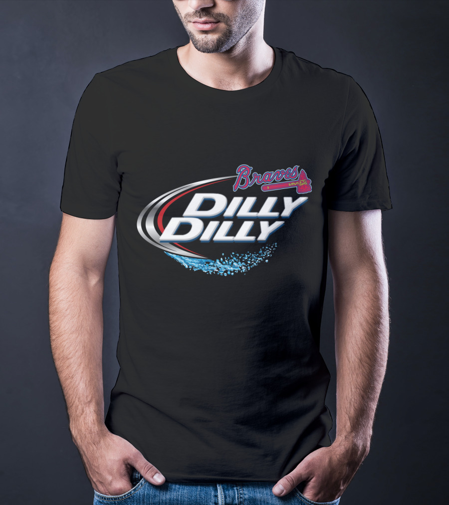 Atlanta Braves Dilly Dilly Logo Splash Baseball T-Shirt