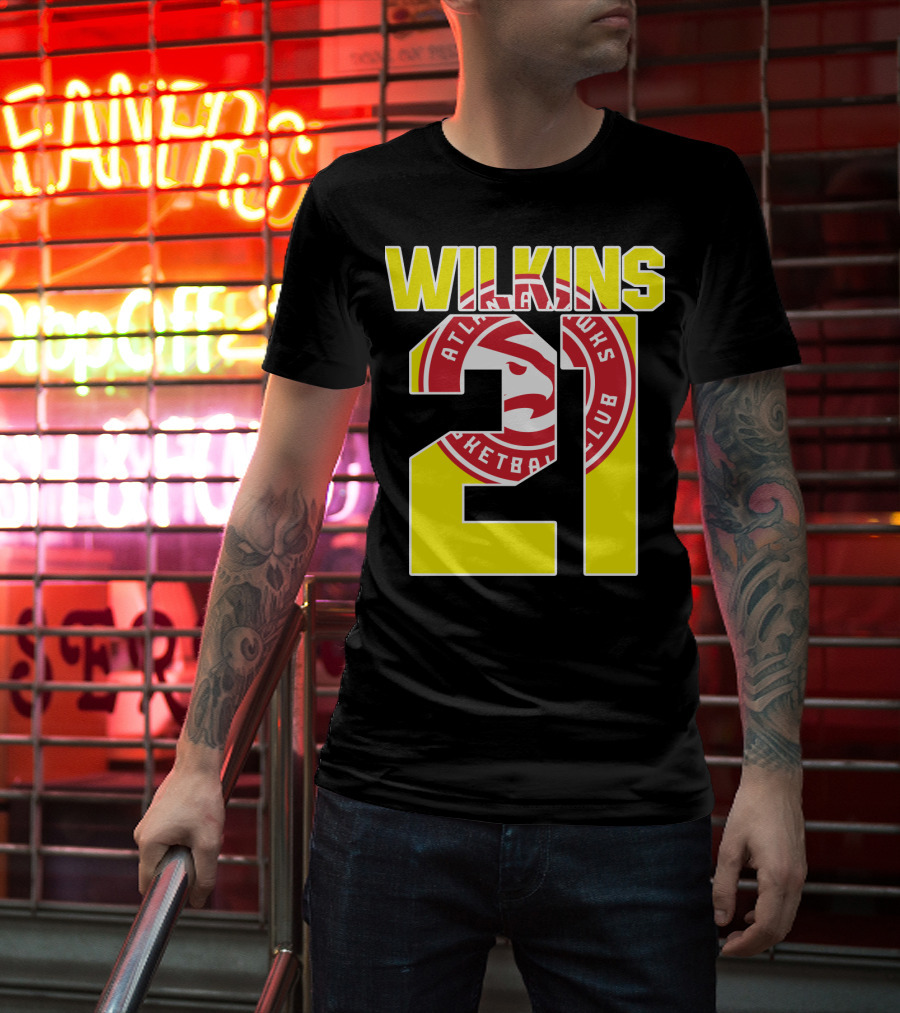 Atlanta Hawks Dominique Wilkins 21 Basketball T-Shirt