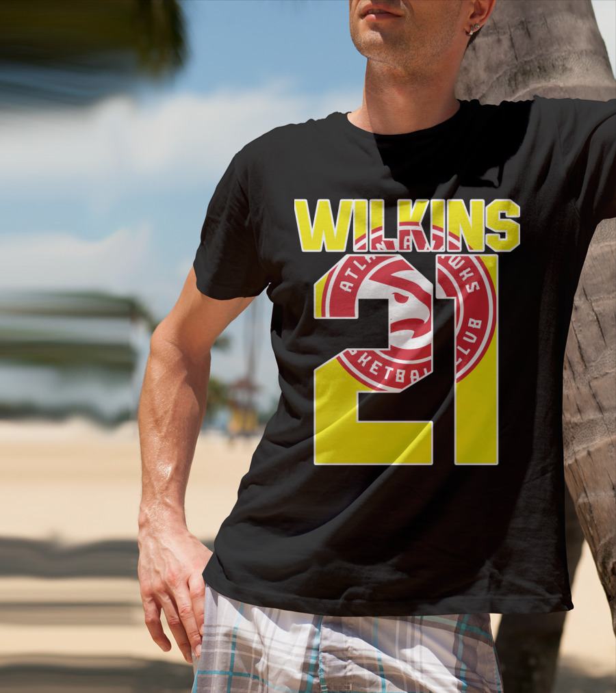 Atlanta Hawks Dominique Wilkins 21 Basketball T-Shirt