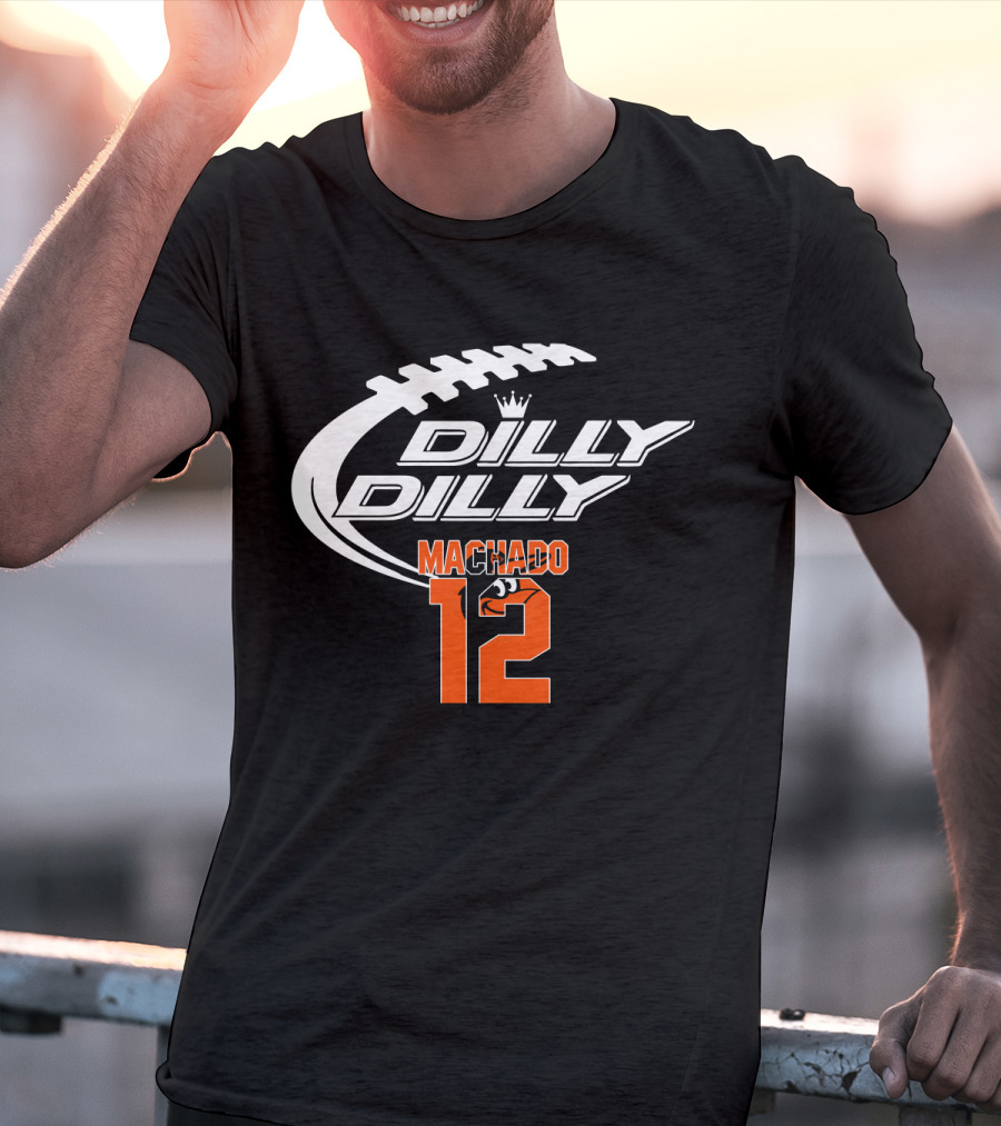 Dilly Dilly Machado 12 Baltimore Orioles Football Crown T-Shirt