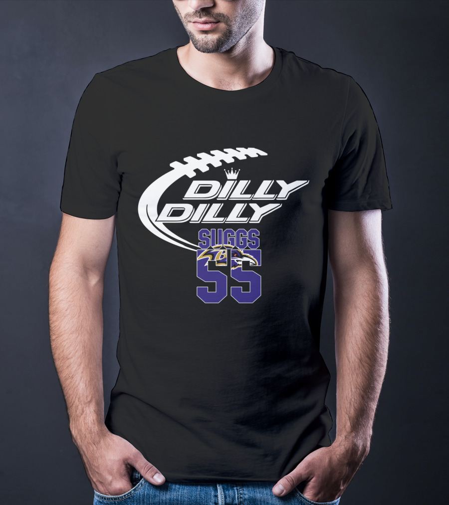 Baltimore Ravens Suggs Dilly Dilly 55 Game Jersey T-Shirt