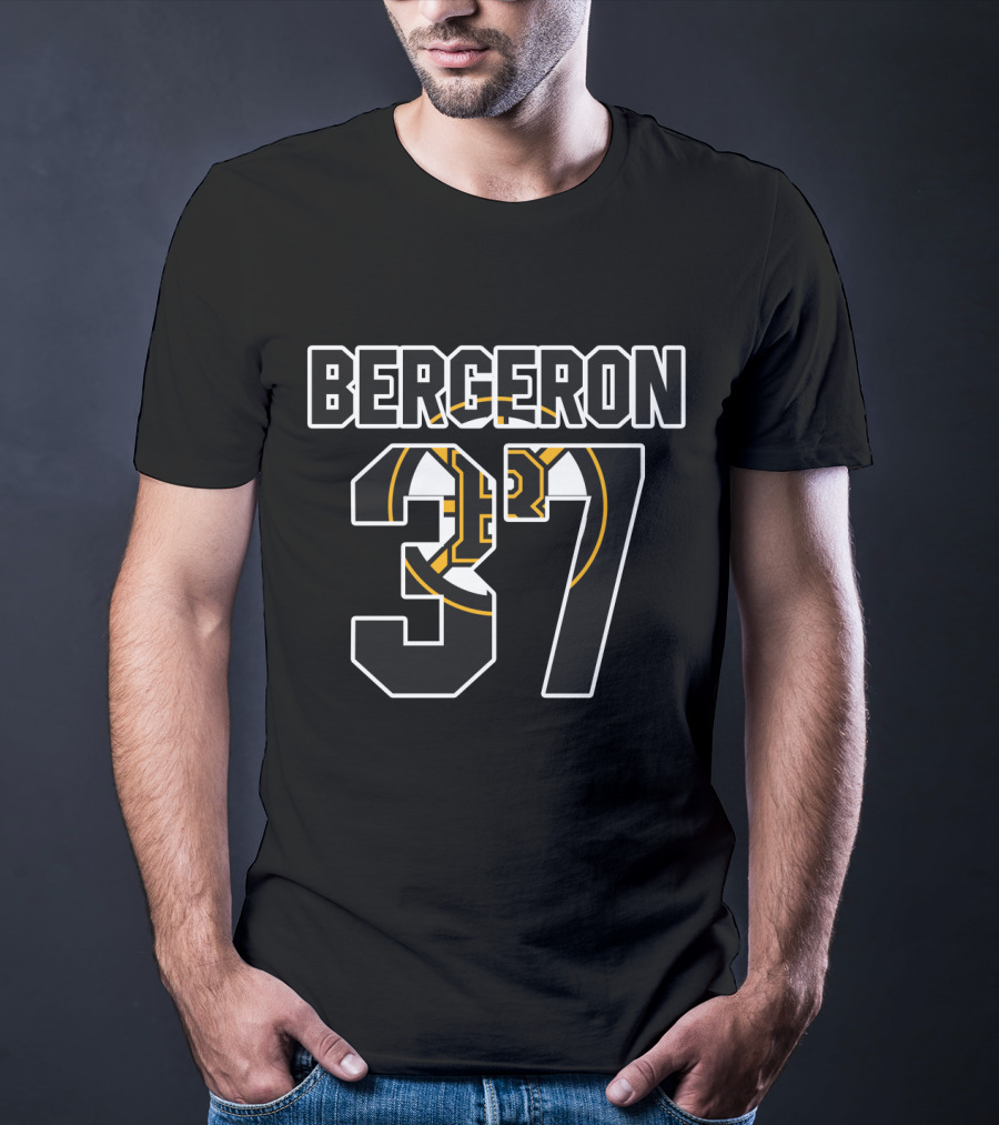 Boston Bruins Patrice Bergeron 37 NHL Hockey Team T-Shirt