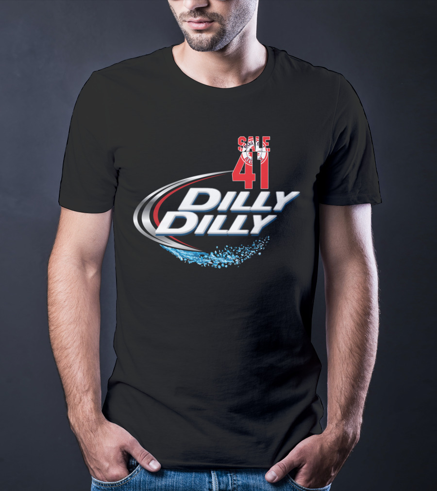 Sale 41 Boston Red Sox Chris Sale Dilly Dilly Majestic T-Shirt