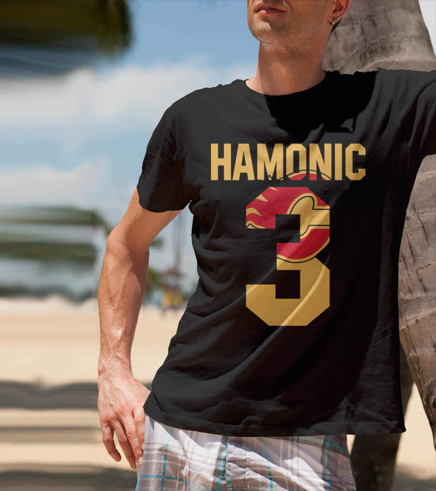 Calgary Flames Hamonic Number 3 NHL Fans Hockey T-Shirt