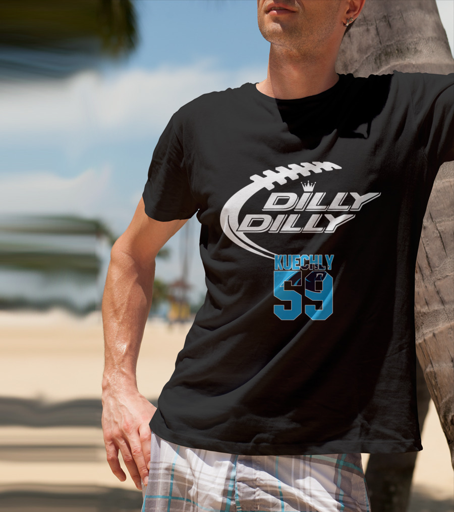 Carolina Panthers Luke Kuechly 59 Dilly Dilly Football T-Shirt