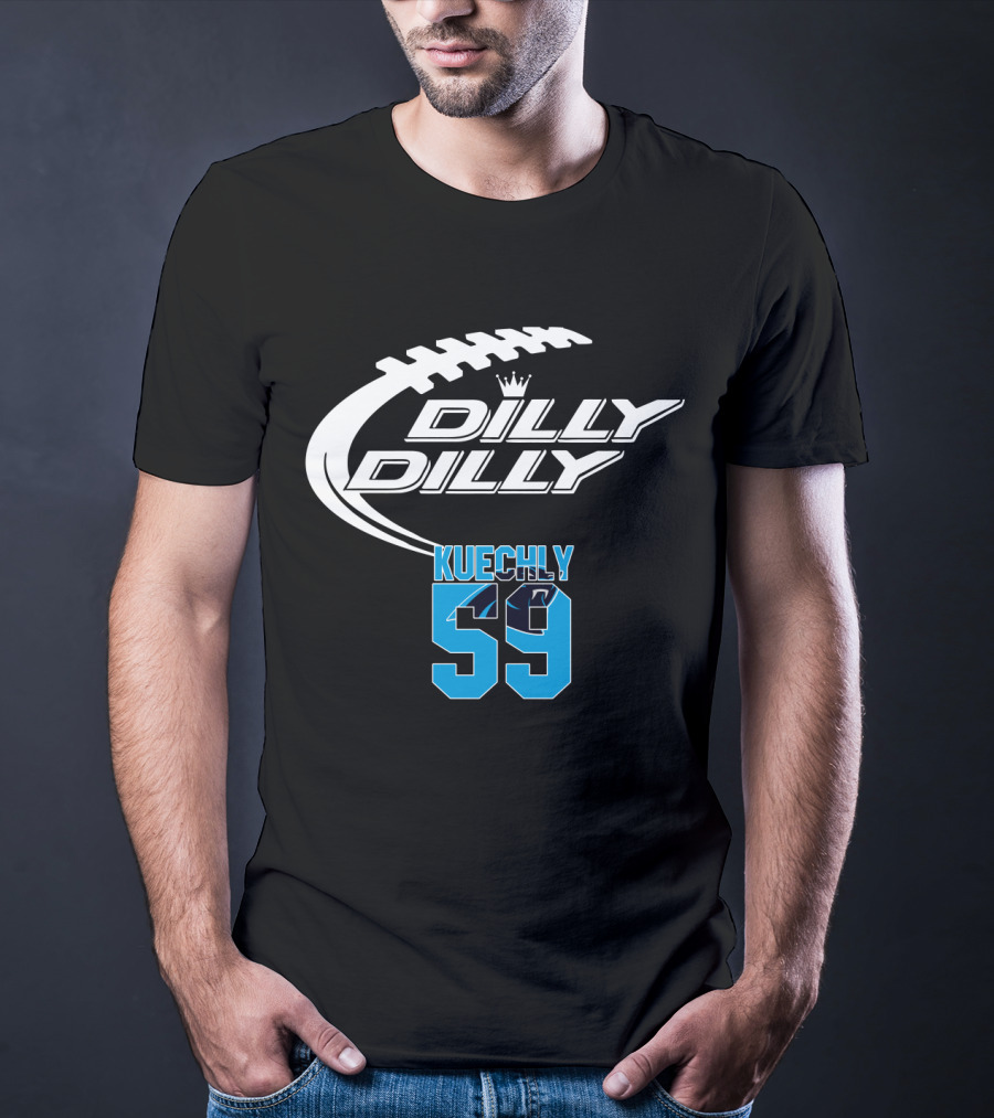 Carolina Panthers Luke Kuechly 59 Dilly Dilly Football T-Shirt
