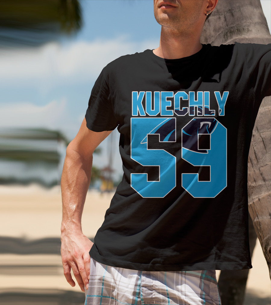 Carolina Panthers Luke Kuechly 59 Team Game Jersey T-Shirt