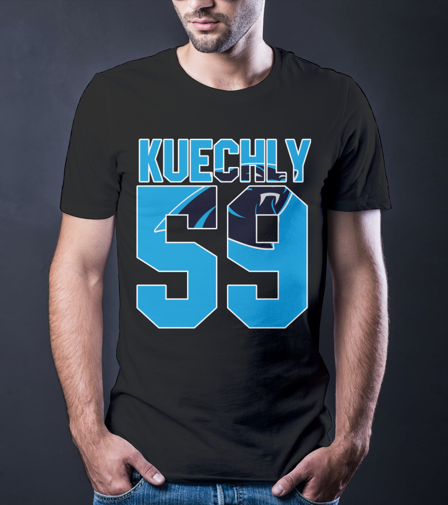 Carolina Panthers Luke Kuechly 59 Team Game Jersey T-Shirt