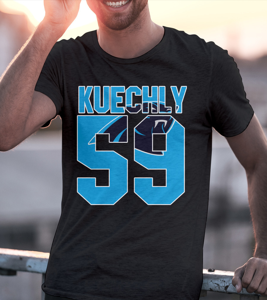 Carolina Panthers Luke Kuechly 59 Team Game Jersey T-Shirt