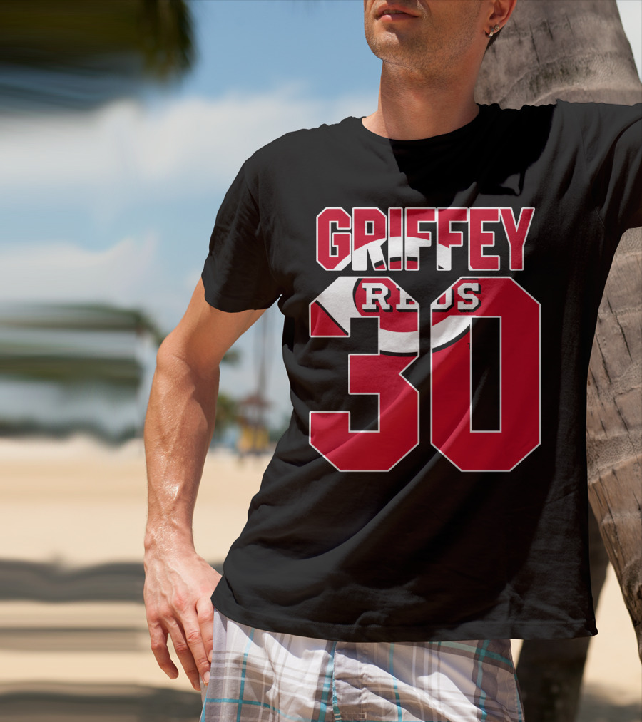 Ken Griffey 30 Cincinnati Reds Iconic Reds T-Shirt
