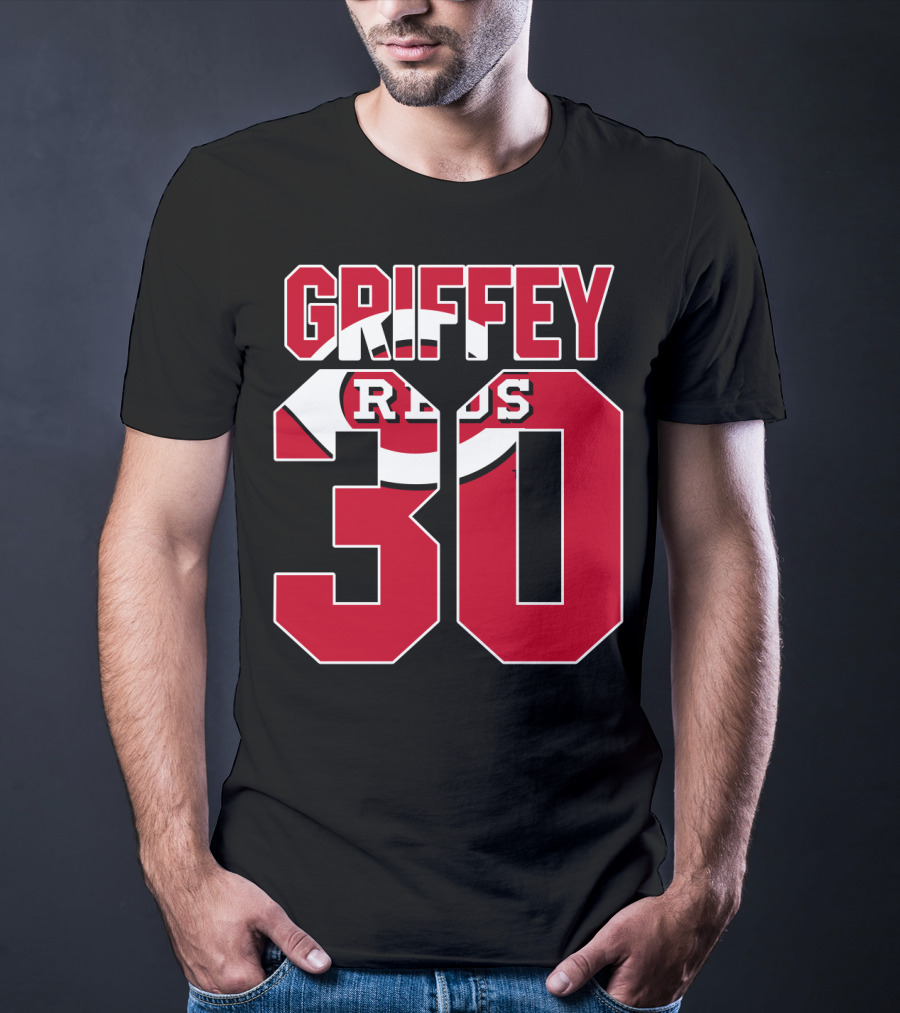 Ken Griffey 30 Cincinnati Reds Iconic Reds T-Shirt