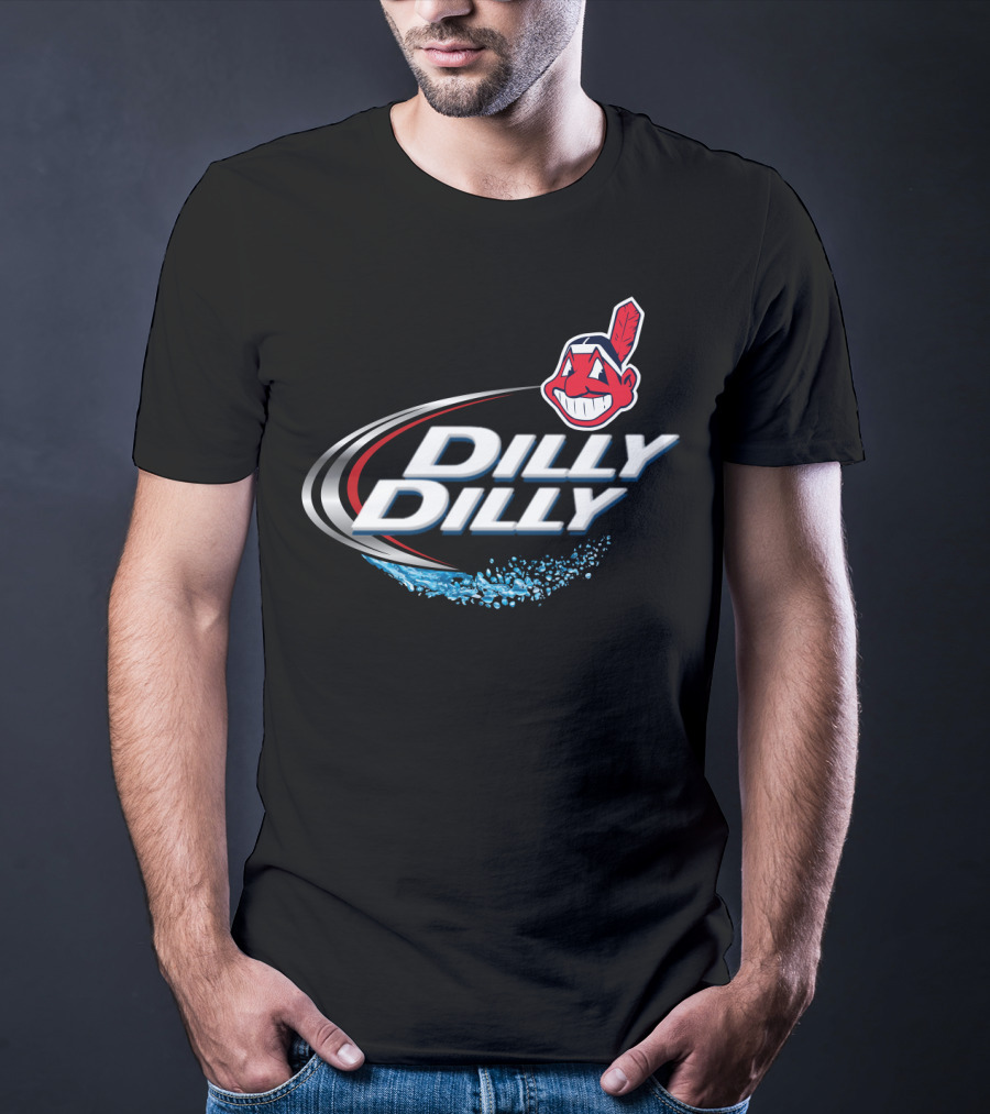 Cleveland Indians Dilly Dilly Chief Wahoo Splash T-Shirt