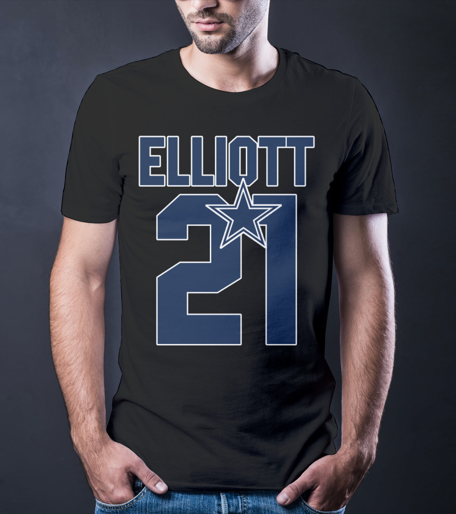 Ezekiel Elliott 21 Dallas Cowboys Star T-Shirt