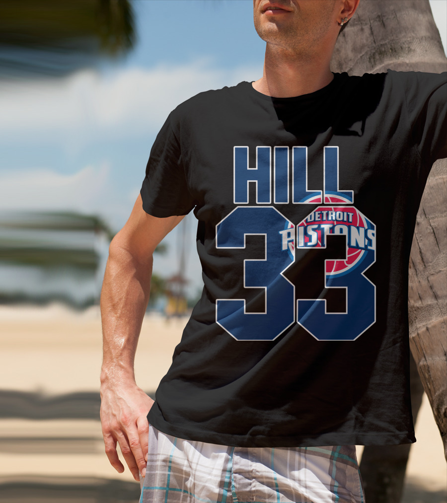Detroit Pistons Grant Hill 33 Basketball T-Shirt