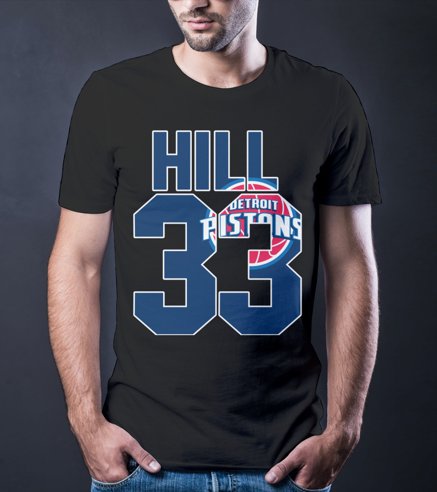 Detroit Pistons Grant Hill 33 Basketball T-Shirt