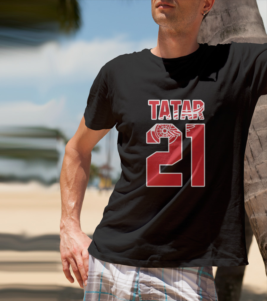 Detroit Red Wings Tomas Tatar 21 NHL Hockey Number T-Shirt