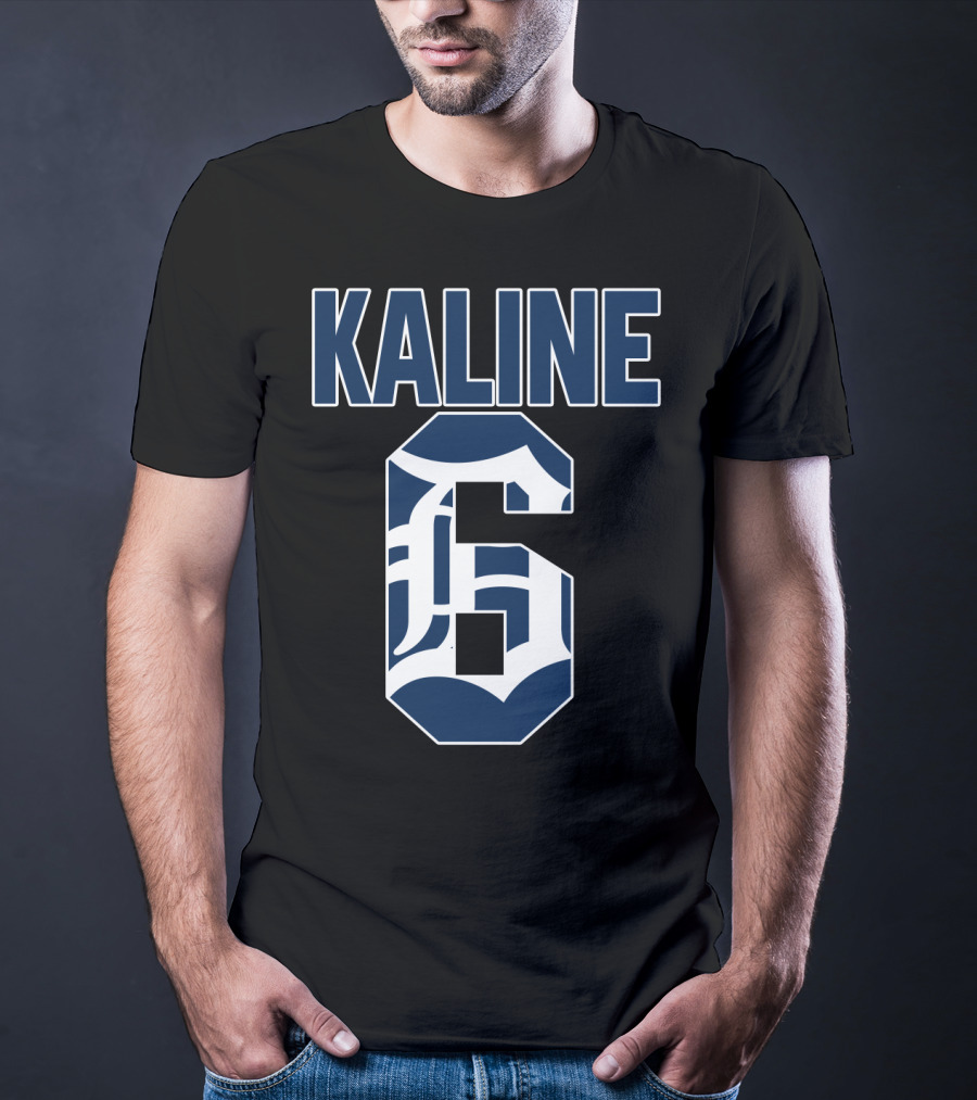 Kaline 6 Detroit Tigers Iconic Jersey Number T-Shirt