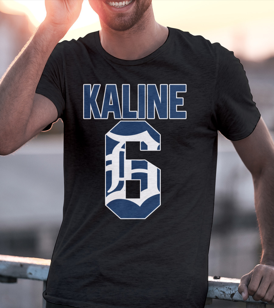 Kaline 6 Detroit Tigers Iconic Jersey Number T-Shirt