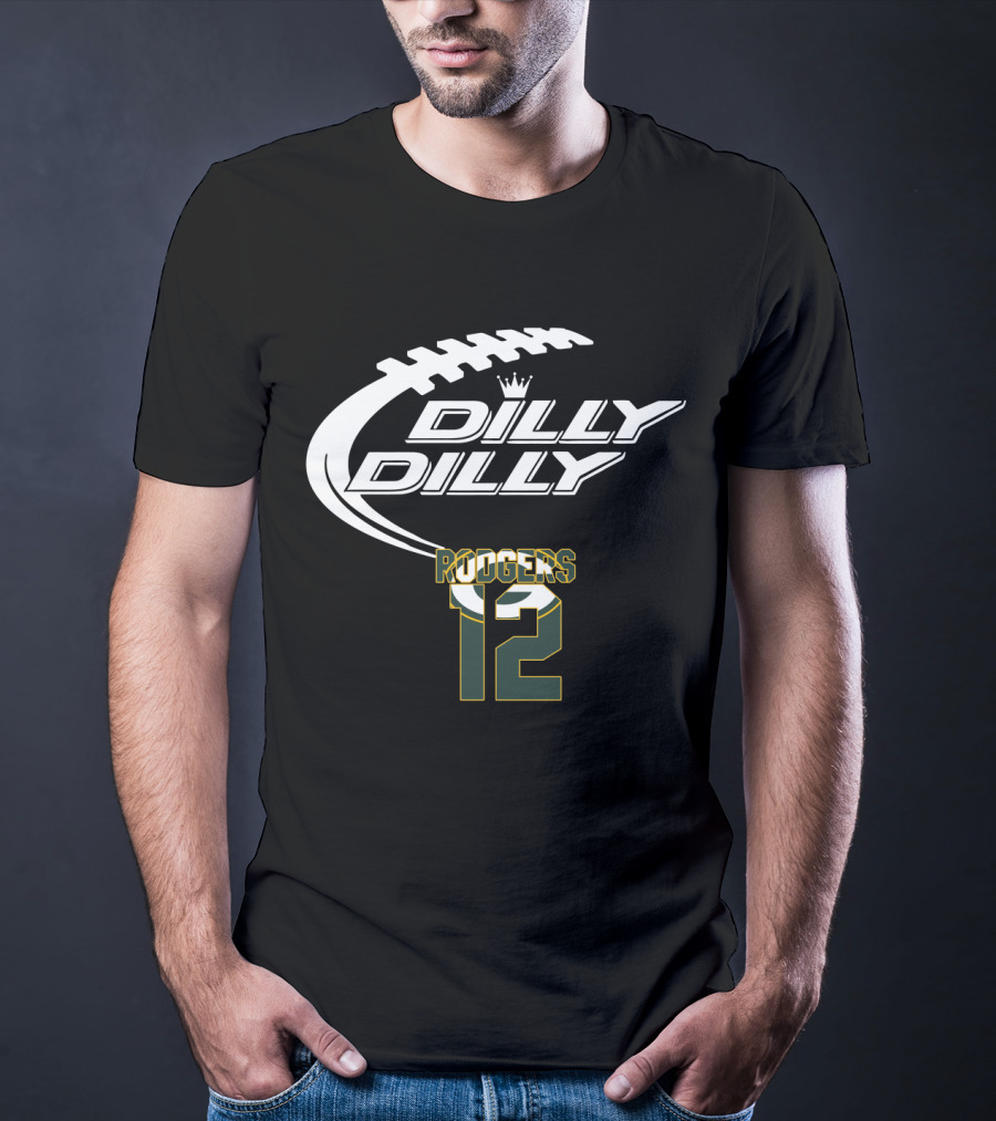 Green Bay Packers Aaron Rodgers Dilly Dilly 12 Football T-Shirt