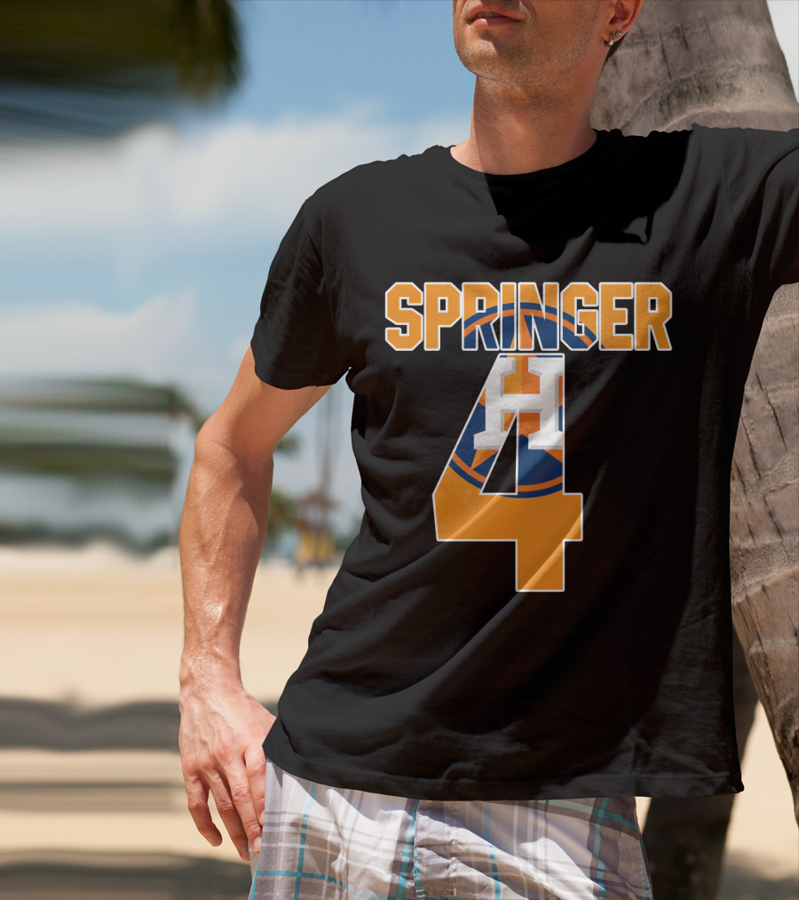 Houston Astros George Springer Number 4 Jersey T-Shirt