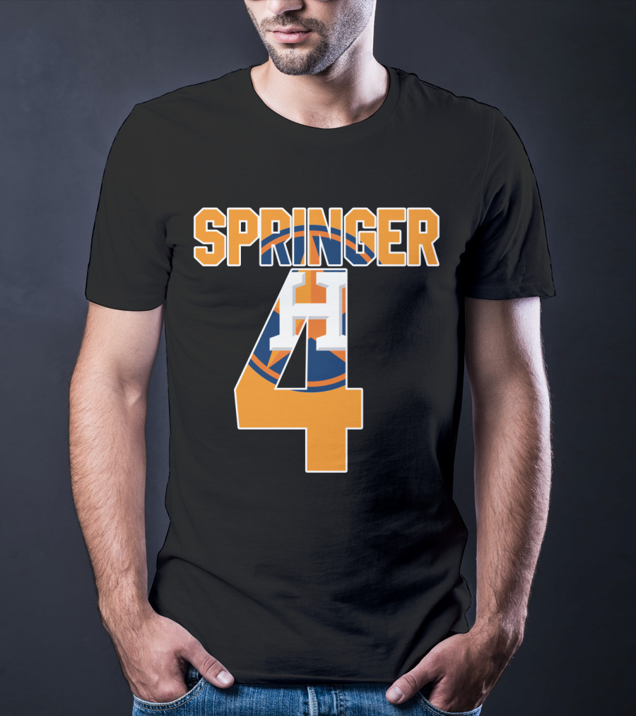 Houston Astros George Springer Number 4 Jersey T-Shirt