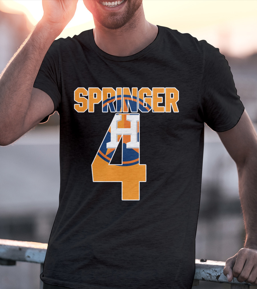 Houston Astros George Springer Number 4 Jersey T-Shirt