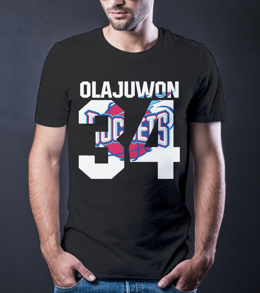 Olajuwon 34 Houston Rockets Basketball T-Shirt