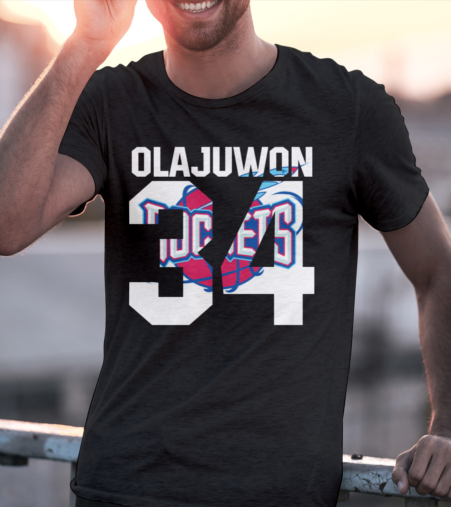 Olajuwon 34 Houston Rockets Basketball T-Shirt